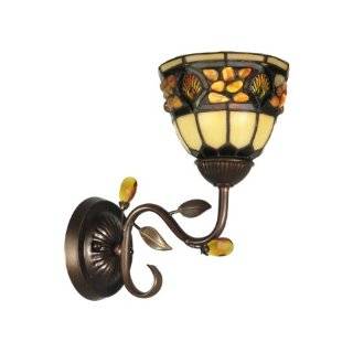 Dale Tiffany 6056/1LOS Scallop Peacock Wall Sconce Light, French Verde 