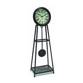  CBK Ltd Iron Table Clock with Roman Numerals and Espresso 