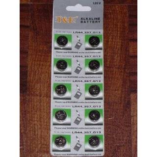 10 pack T&E LR44 1.55v Alkaline Button Cell Battery (Replaces LR44 