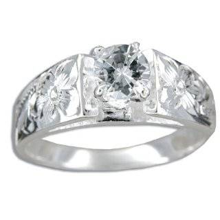   Hawaiian Jewelry Sterling Silver Wedding Ring   7 Jewelry 