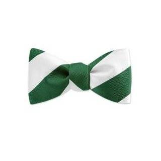    100% Silk Red & Green Stripe Bow Tie   Phi Kappa Psi Clothing