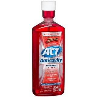 ACT Anticavity Fluoride Rinse, Cinnamon, Alcohol Free 18 Ounce Bottle