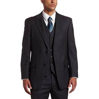 Tommy Hilfiger Mens Two Button Trim Fit 100% Wool Suit Separate Coat