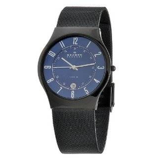    Skagen Mens 958XLBLN Steel Steel Black Blue Watch Skagen Watches