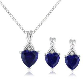   Set Katie Holmes Inspired Synthetic Sapphire Jewelry Set Jewelry
