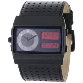   MCW025 Monte Carlo Silver Black Leather Digital Watch Vestal Watches