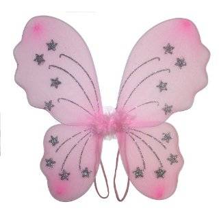  Pink Layered Nylon Butterfly Wings Dress Up Fairy Fairies 