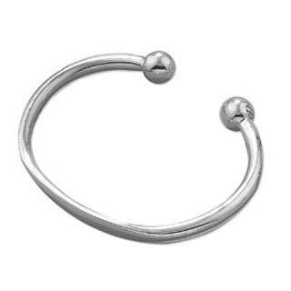  Sterling Silver Mens Cuff Bracelet with Ball Ends West 