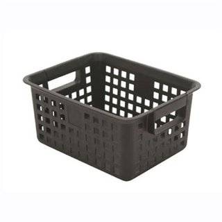 Plastic Mesh Baskets   Medium Black   Set of 3 by Iris®