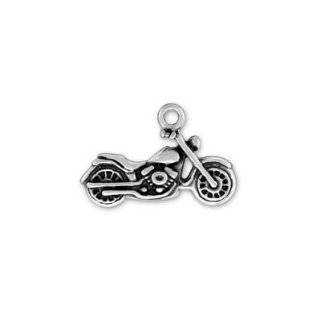 Sterling Silver Motorcycle Charm For Bellas Bracelet 25mm