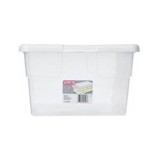   ? 16 Quart Basic Clear Storage Boxes with White Lid Toys & Games