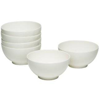 Red Vanilla Everytime White Noodle / Rice Bowls, Set of 6