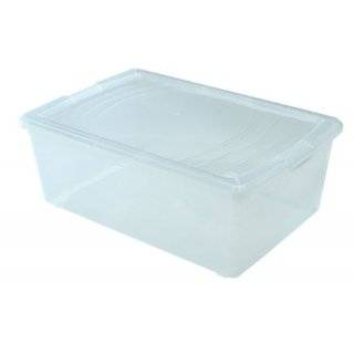 Clear Plastic Storage Box, 12.2 Qt.   Set of 5 (Clear) (5.90H x 10.62 