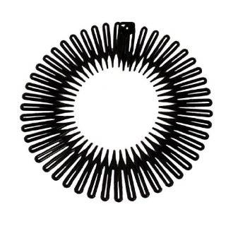 Caravan Full Circle Spring Head Band Comb In Classic Black With Deep 