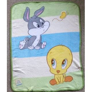   Looney Tunes Fleece Baby Blanket Features Tweety Bird & Bugs Bunny