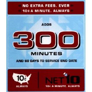 NET10 Airtime Card 300 Minutes & 60 Days Service